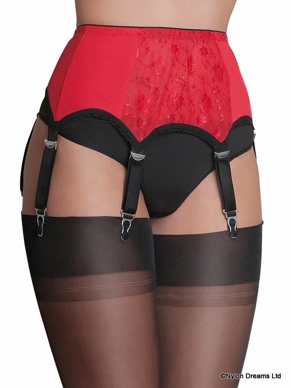 Picture of Nylon Dreams 6 Strap Lace Front And Sides Suspender Belt