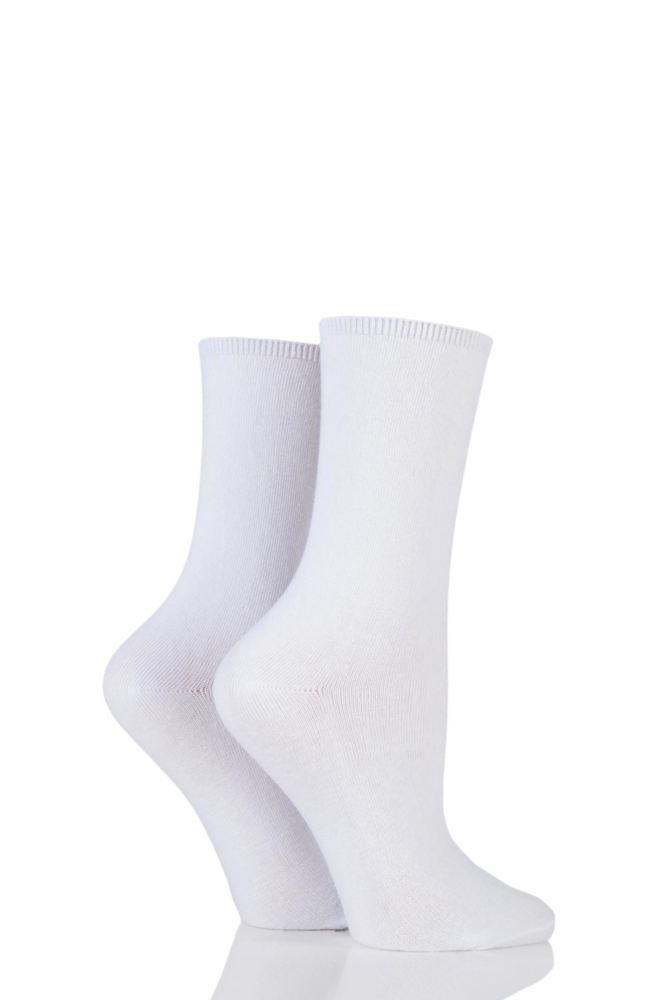 Picture of Charnos Cotton Comfort Top Socks 2 Pair Pack