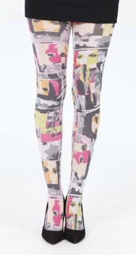 Picture of Pamela Mann Retro Faces Printed Tights
