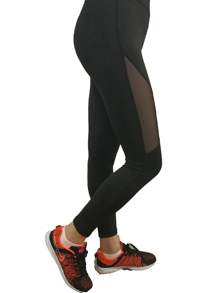 Picture of Mesh Splice Yoga Pants Sports Breathable Chic Leggings