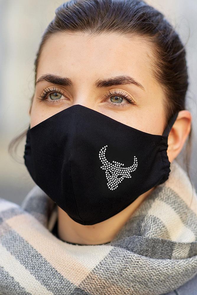 Picture of Diamante Zodiac Pattern Fashion Mask