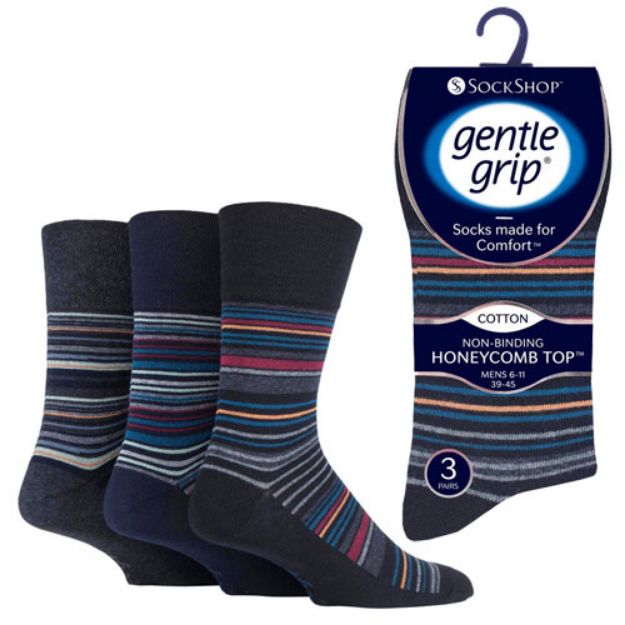 Mens gentle grip socks cont emsemble.