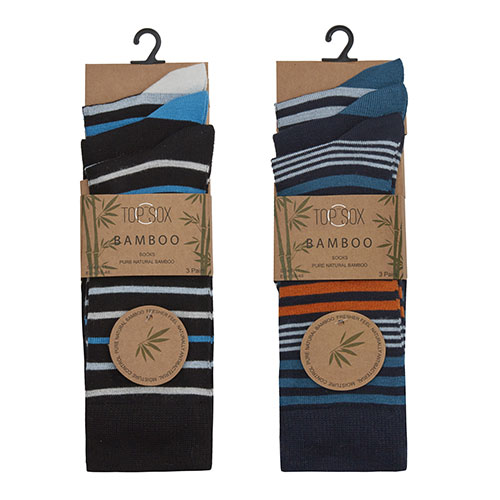 Picture of TopSo Mens bamboo striped socks