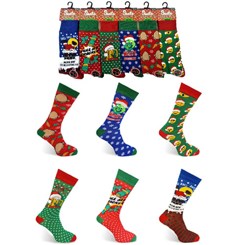 Picture of Mens christmas novelty santa socks