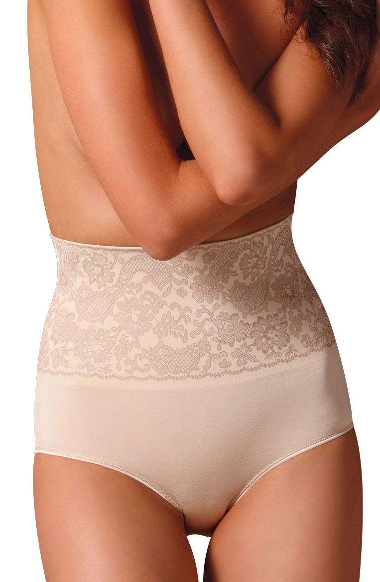 Picture of Control Body 311572CH Shaping Brief With Screen  Print Lace Skin