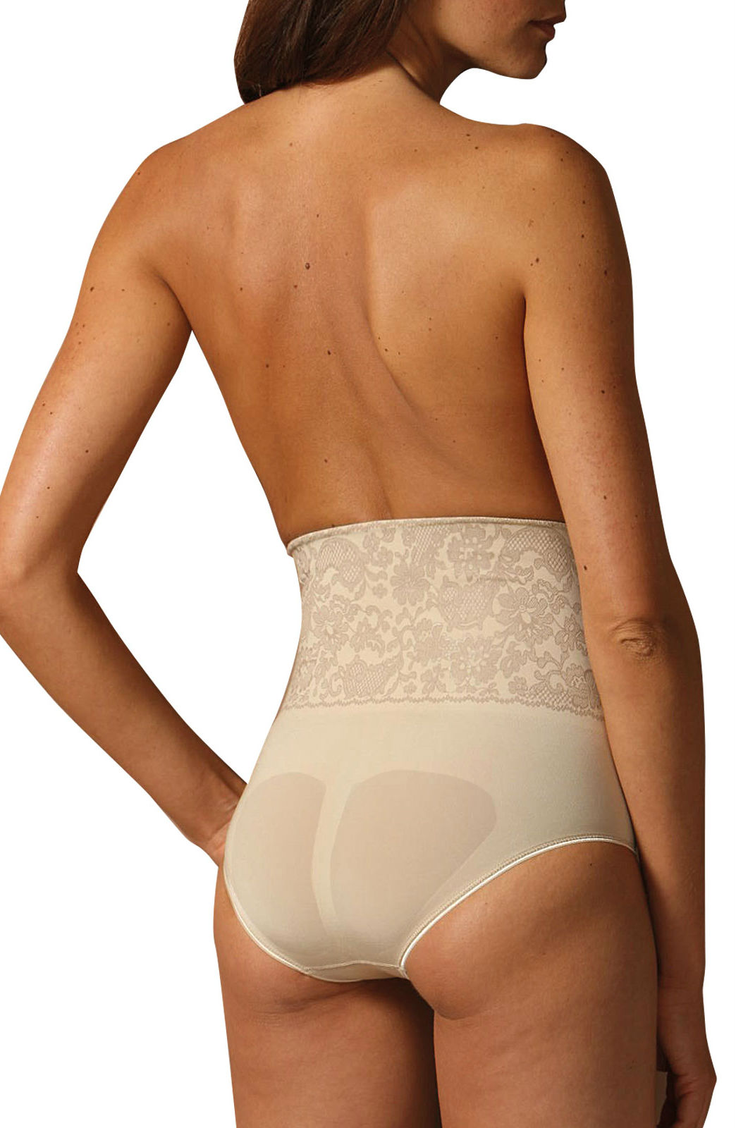 Picture of Control Body 311572CH Shaping Brief With Screen  Print Lace Skin
