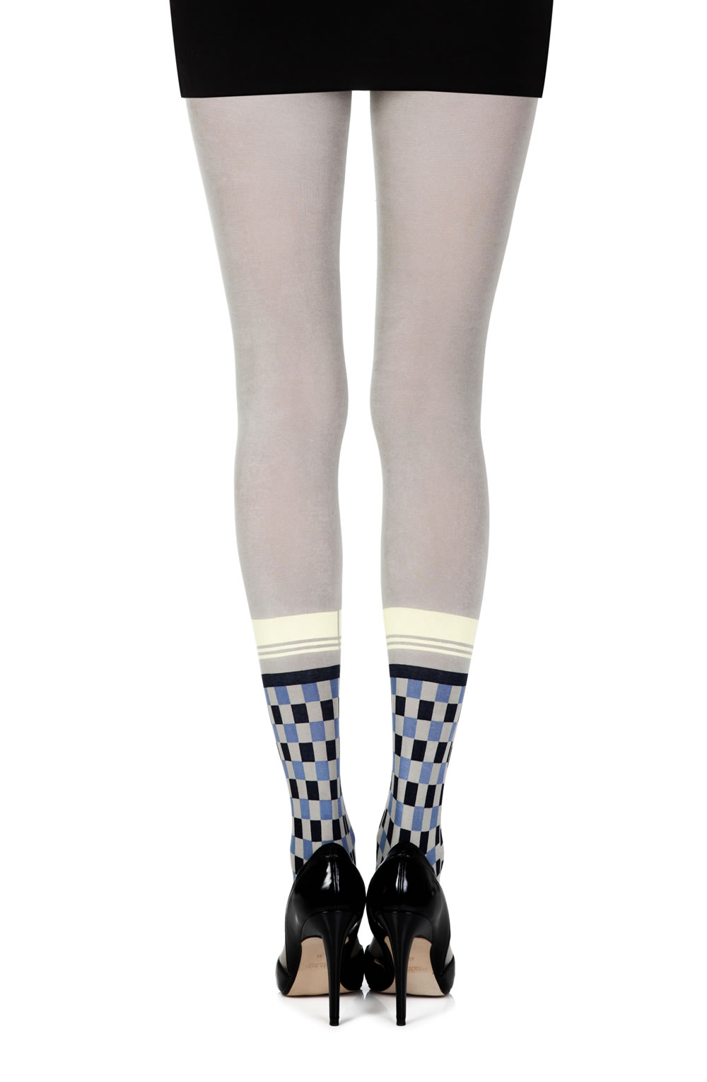 Picture of Zohara "Happy Socks" Grey/Multi Print Tights