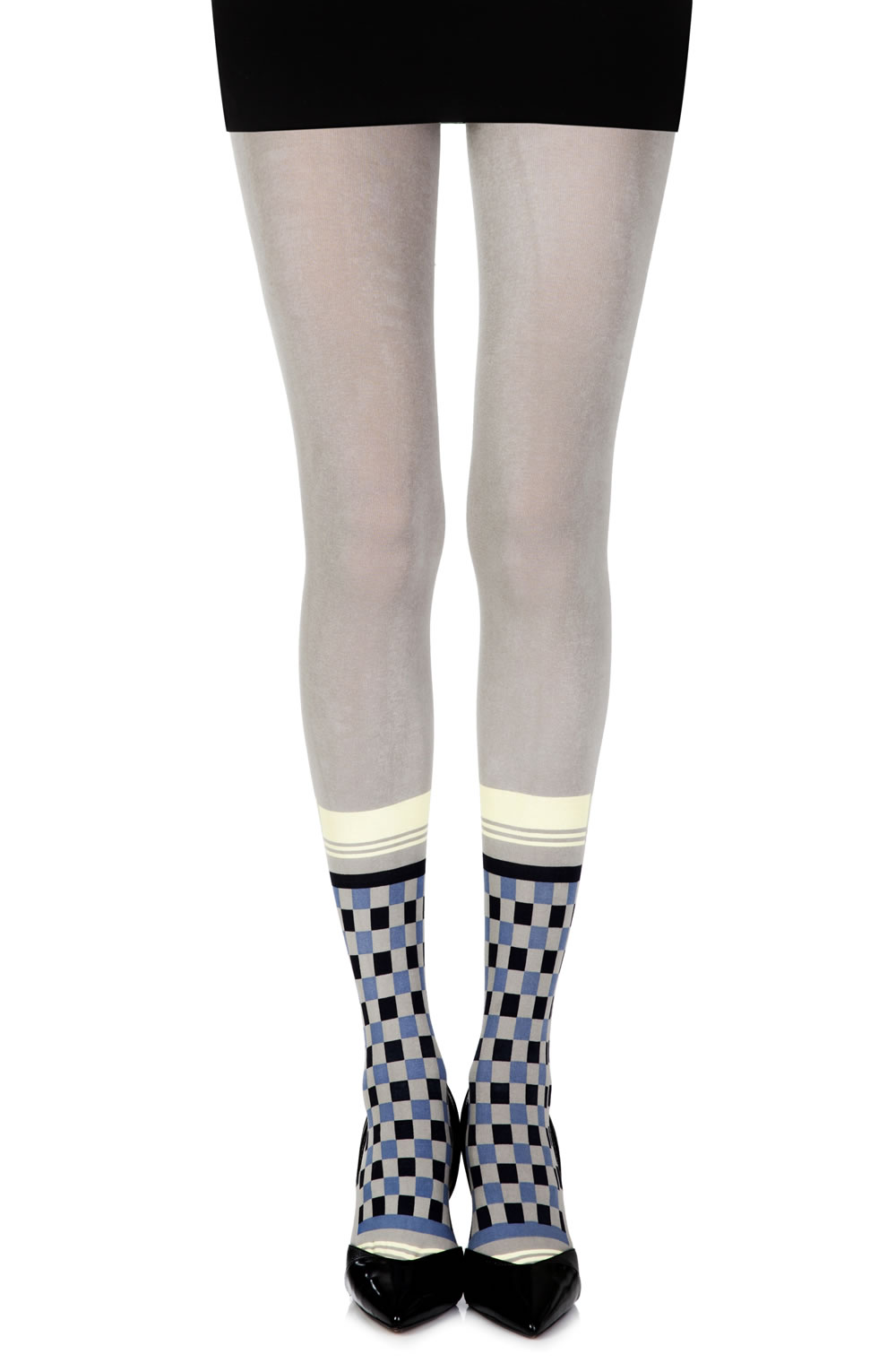 Picture of Zohara "Happy Socks" Grey/Multi Print Tights