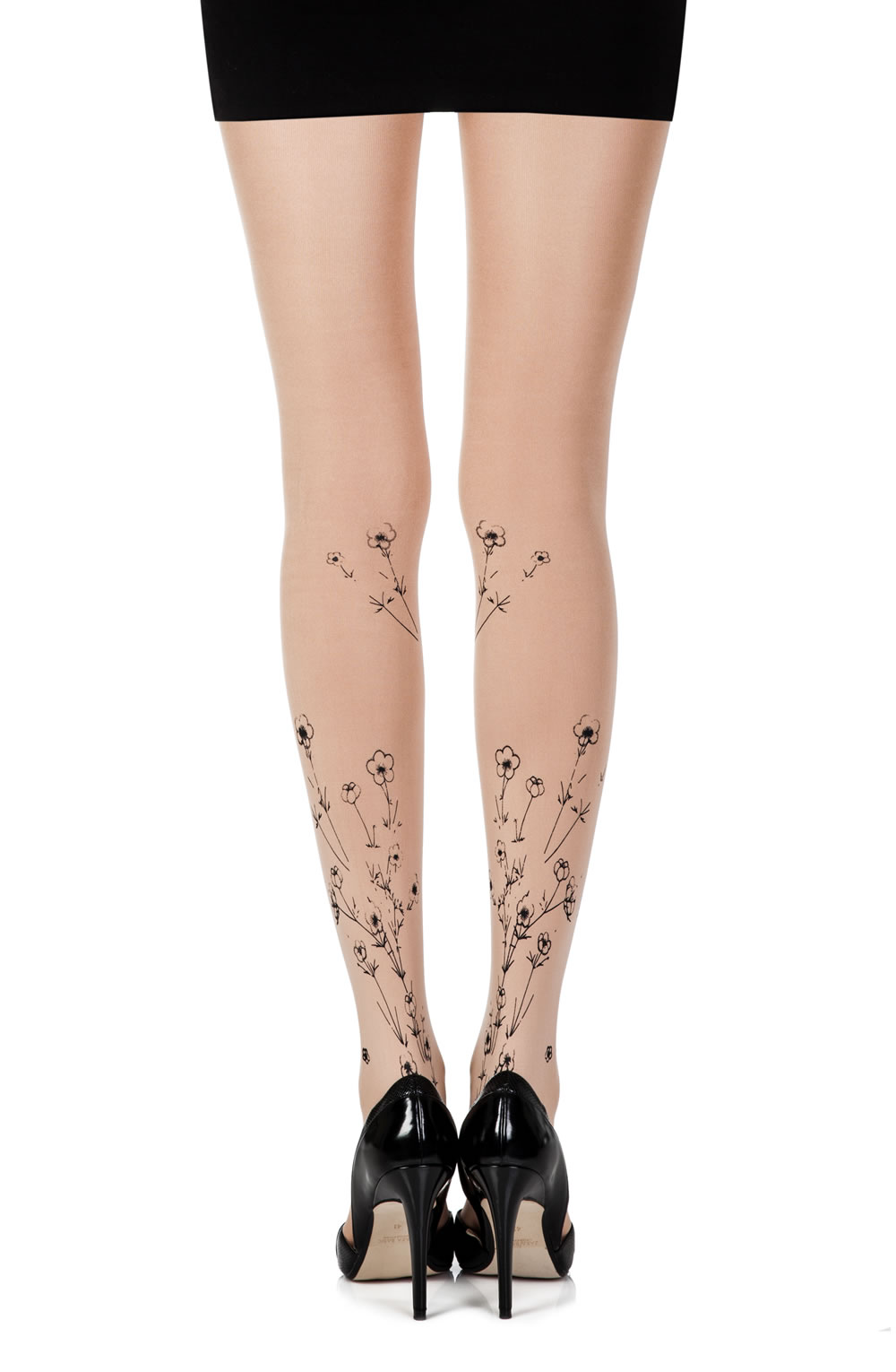 Picture of Zohara "Wild Roses" Powder Print Tights