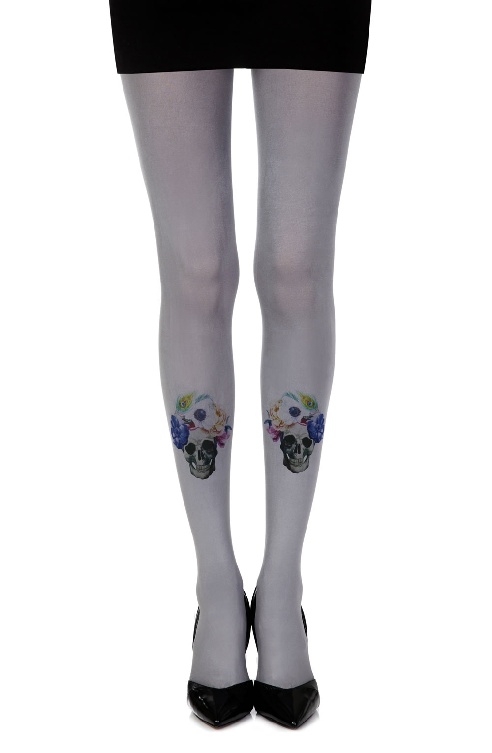 Picture of Zohara "Guns And Roses" Grey Print Tights