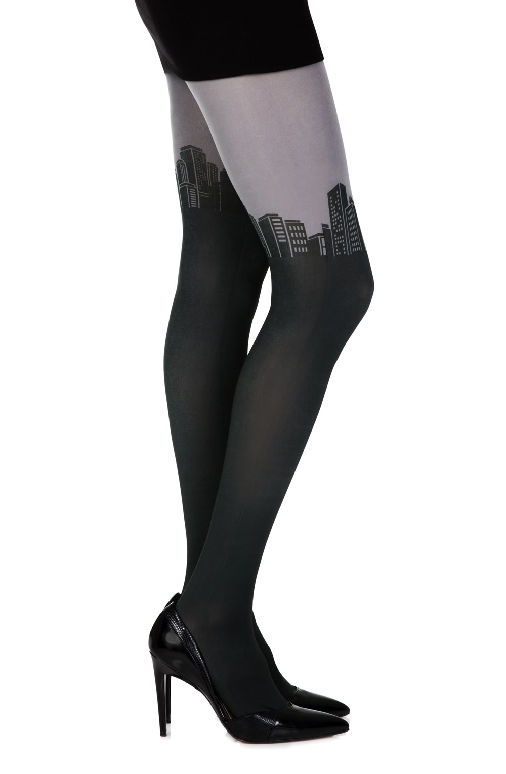 Picture of Zohara "Sky Line" Grey Print Tights