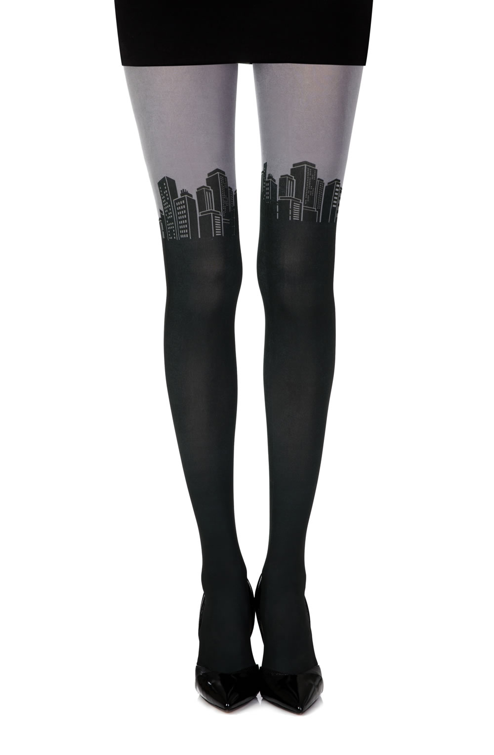 Picture of Zohara "Sky Line" Grey Print Tights