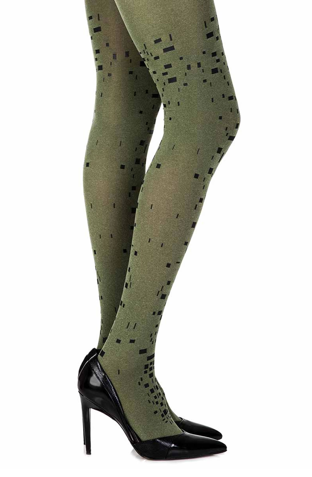 Picture of Zohara Keyboard" Green Print Tights"