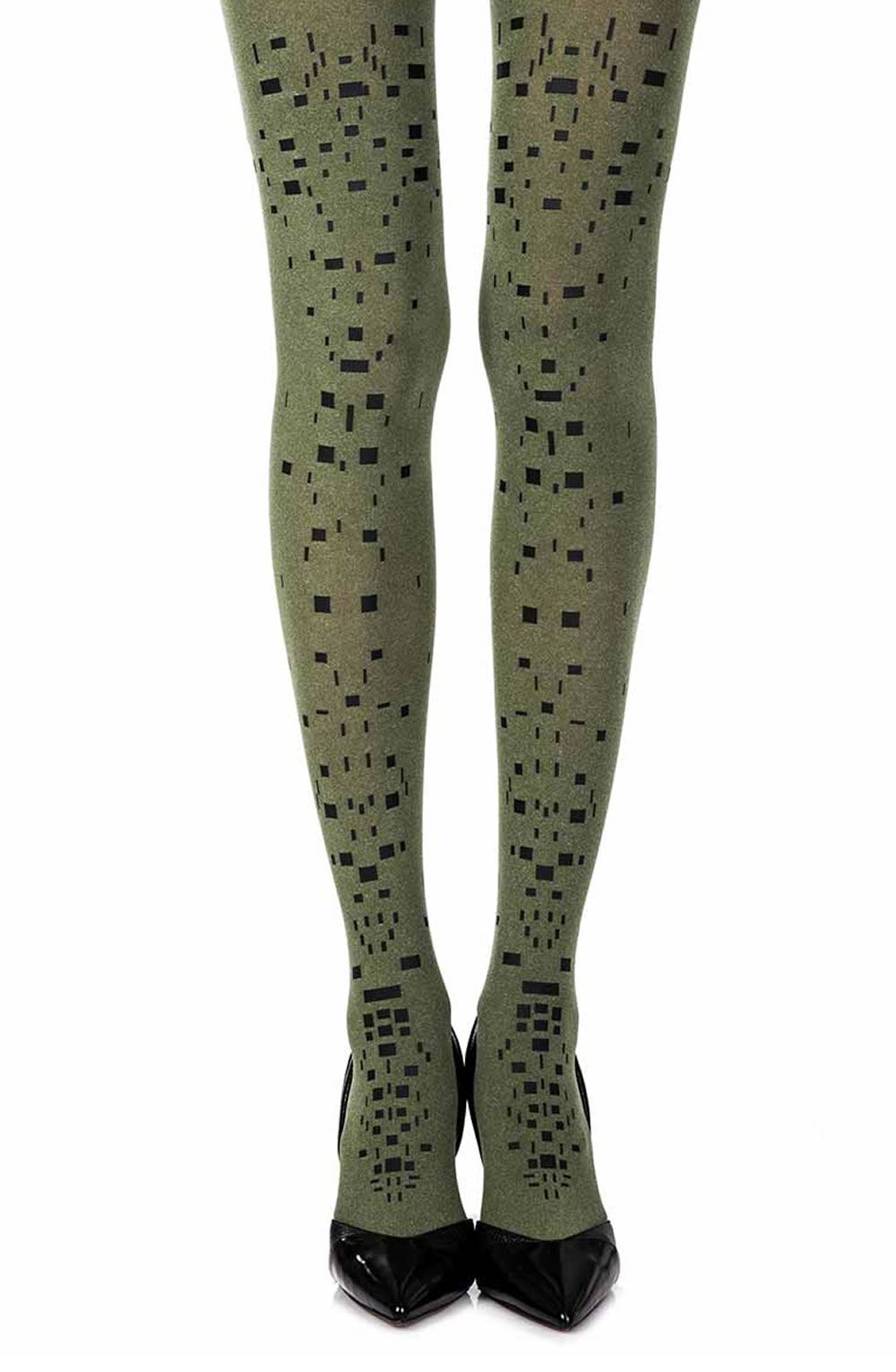 Picture of Zohara Keyboard" Green Print Tights"