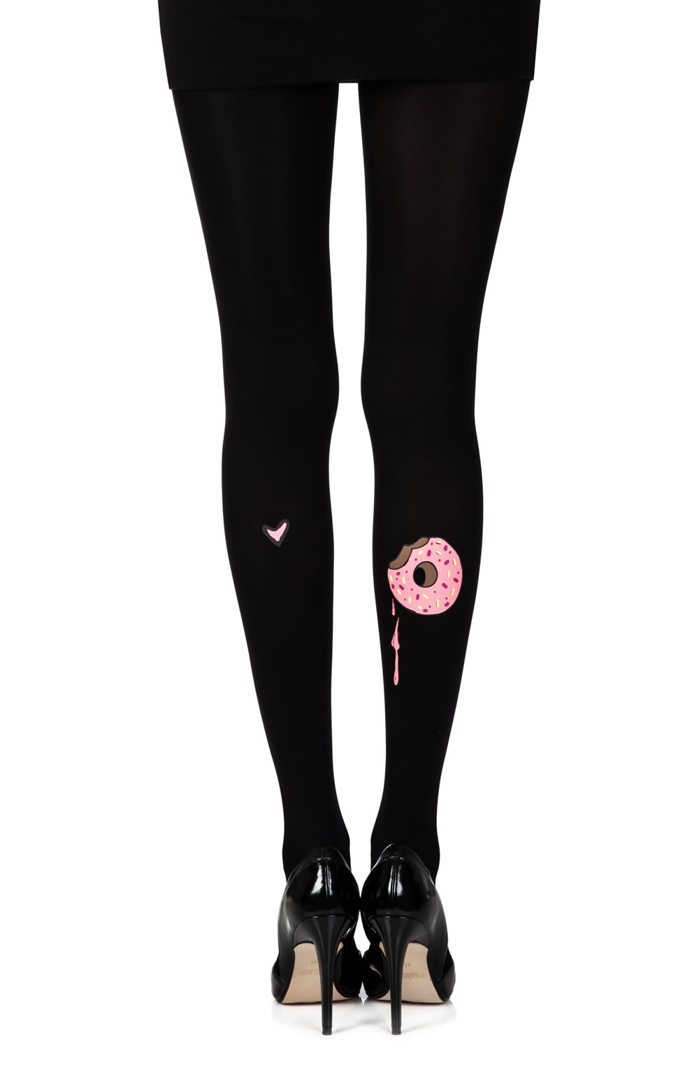 Picture of Zohara "A Donut Bite" Black Print Tights