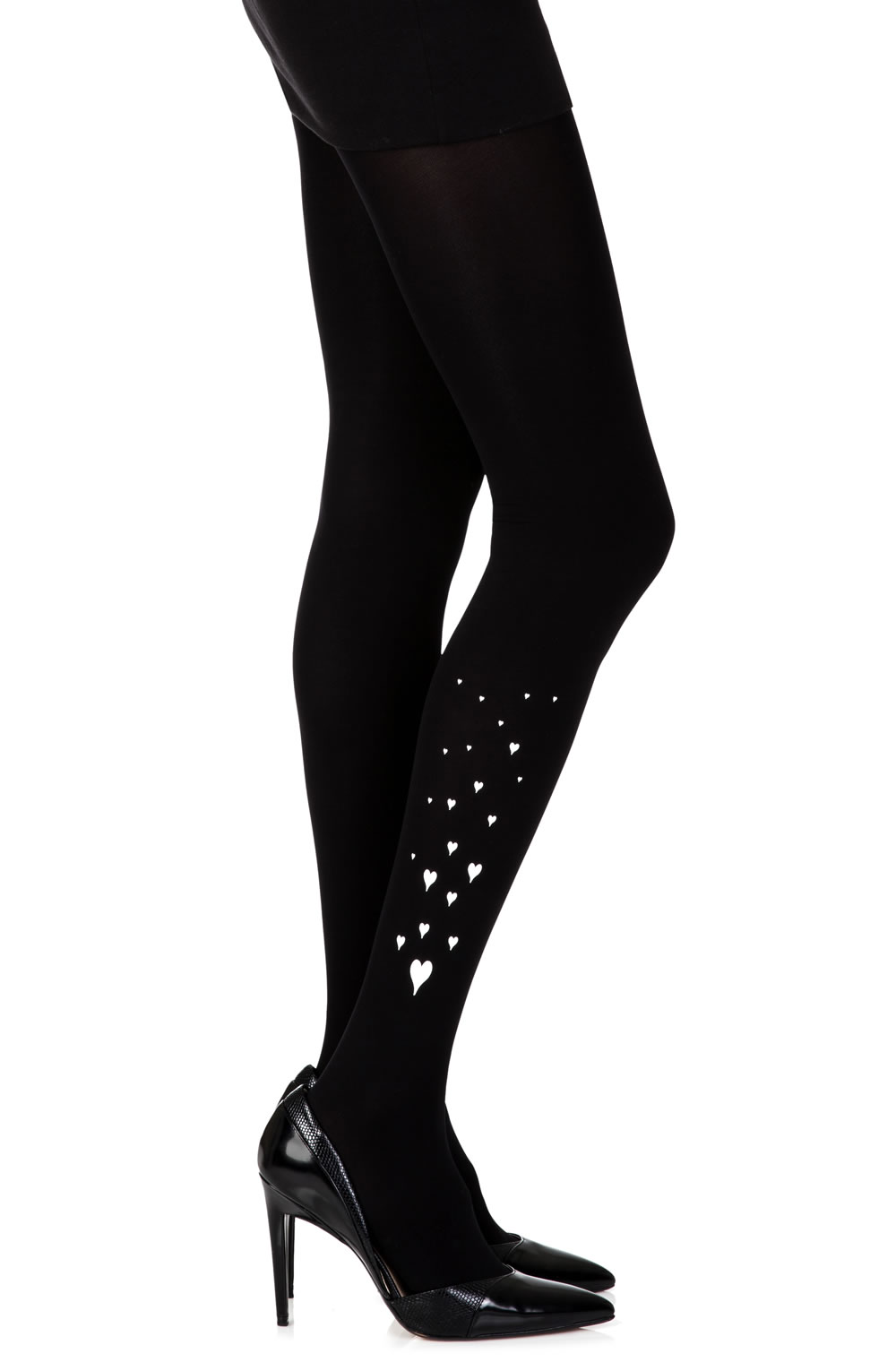 Picture of Zohara "Winter In My Heart" Black Print Tights