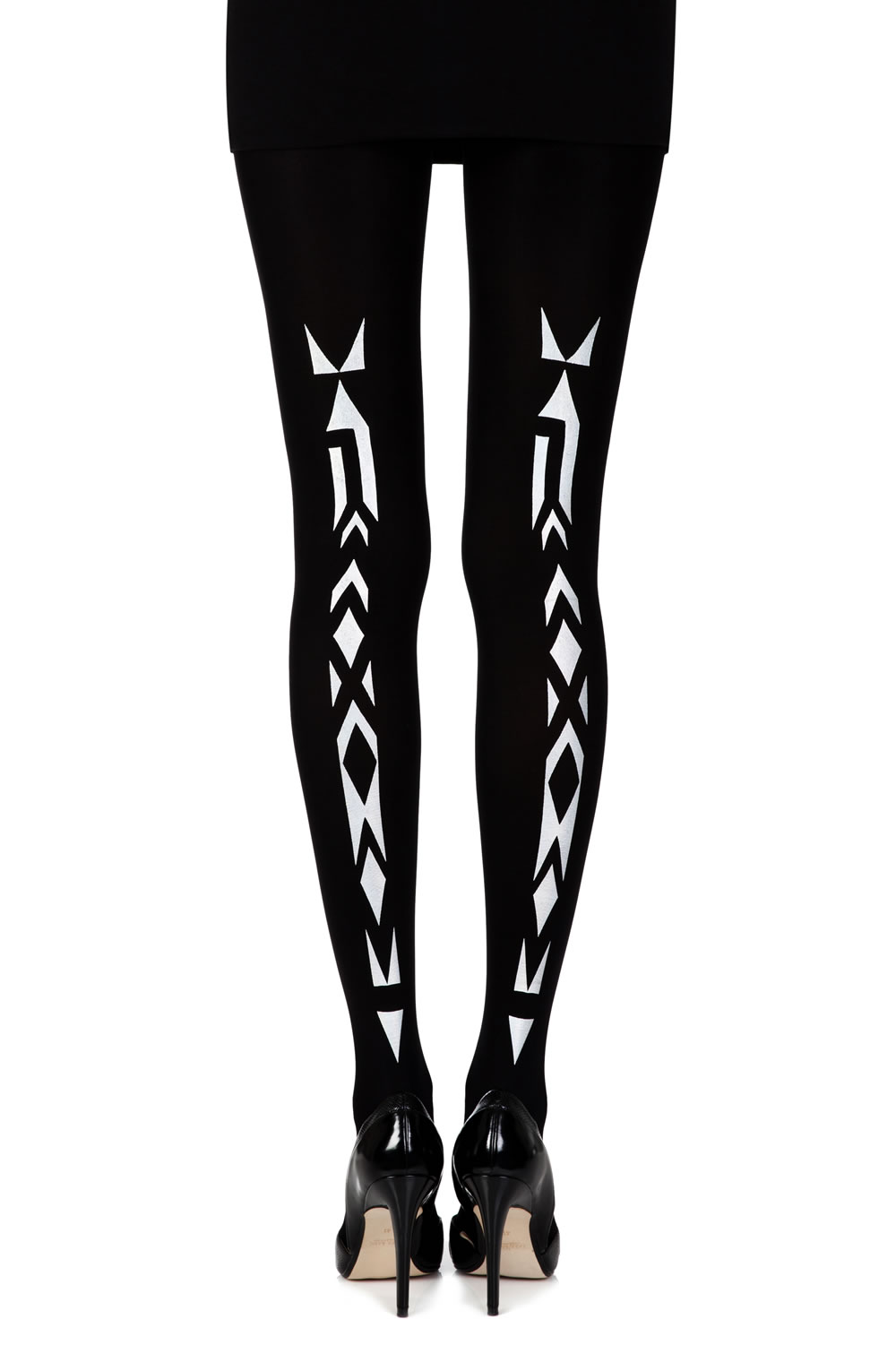 Picture of Zohara "Traibel" Black Print Tights