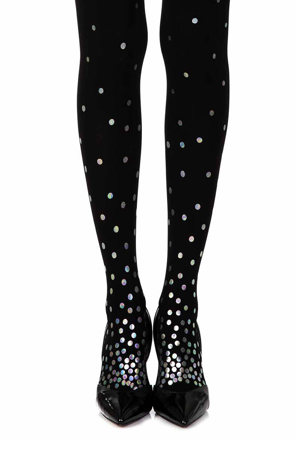 Picture of Zohara "You've Got A Point" Black Print Tights