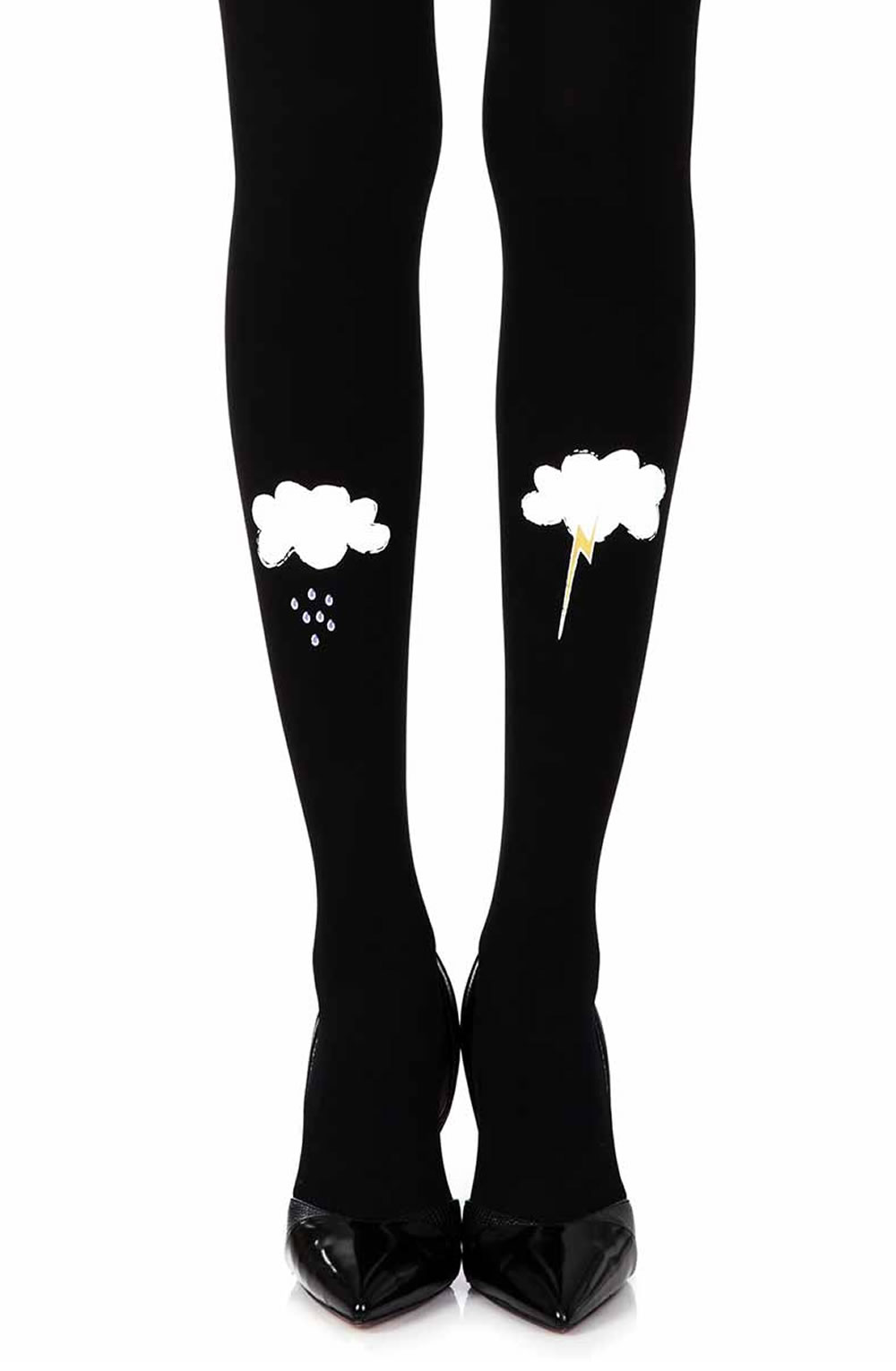 Picture of Zohara "The Perfect Storm" Black Print Tights