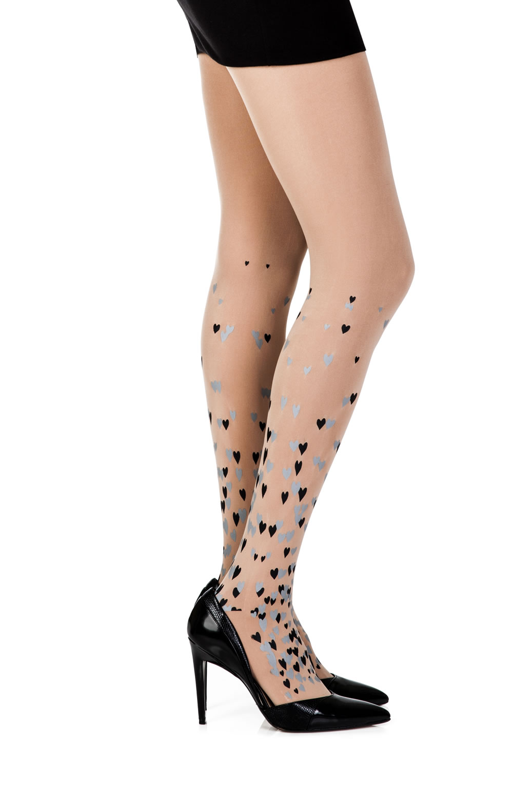 Picture of Zohara "Queen Of Hearts" Powder Print Tights