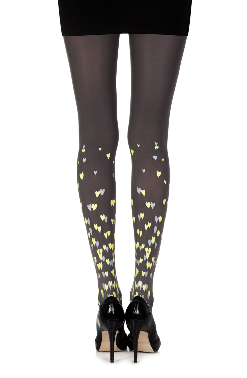 Picture of Zohara "Queen Of Hearts" Grey Print Tights