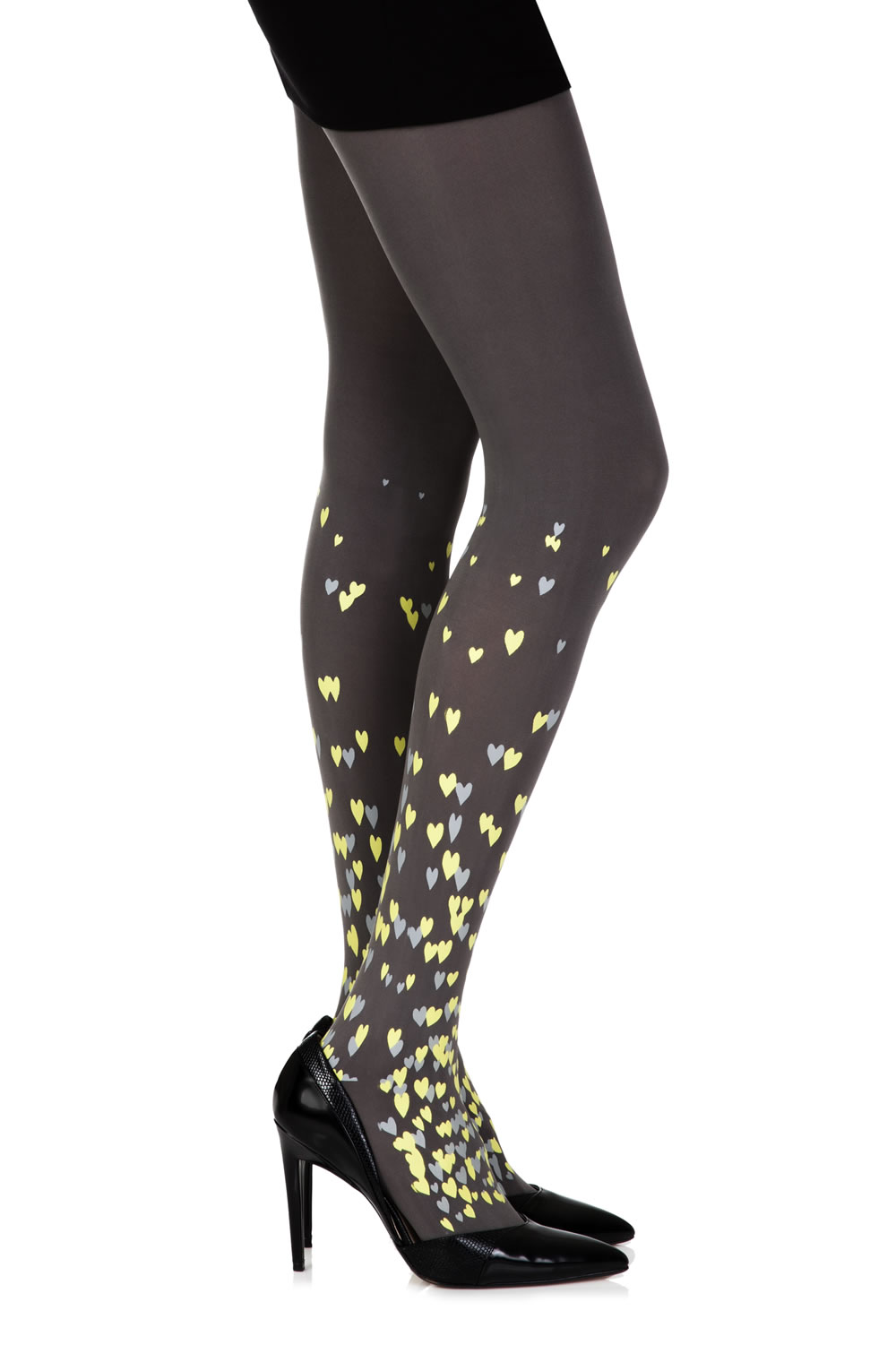 Picture of Zohara "Queen Of Hearts" Grey Print Tights