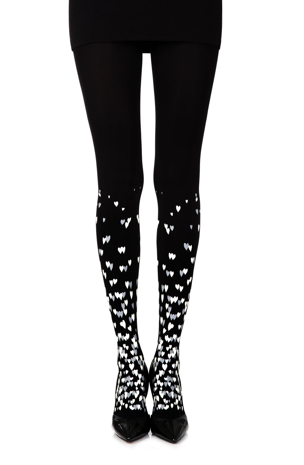 Picture of Zohara "Queen Of Hearts" Black Print Tights