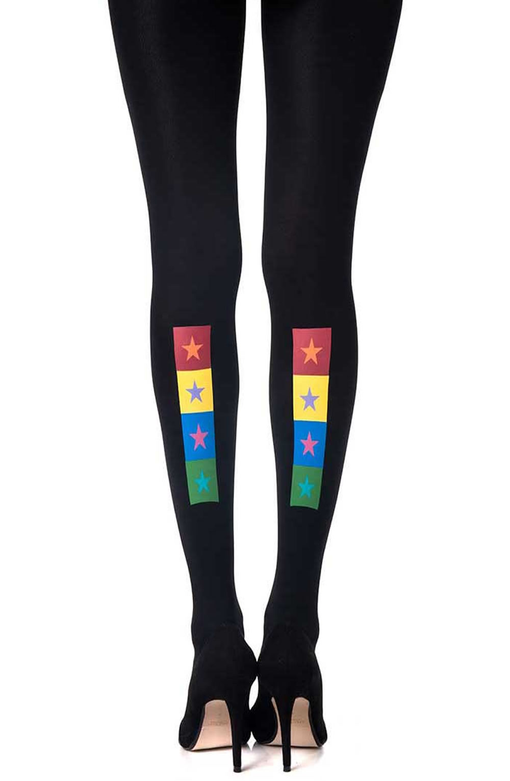 Picture of Zohara "United Colors" Black Print Tights