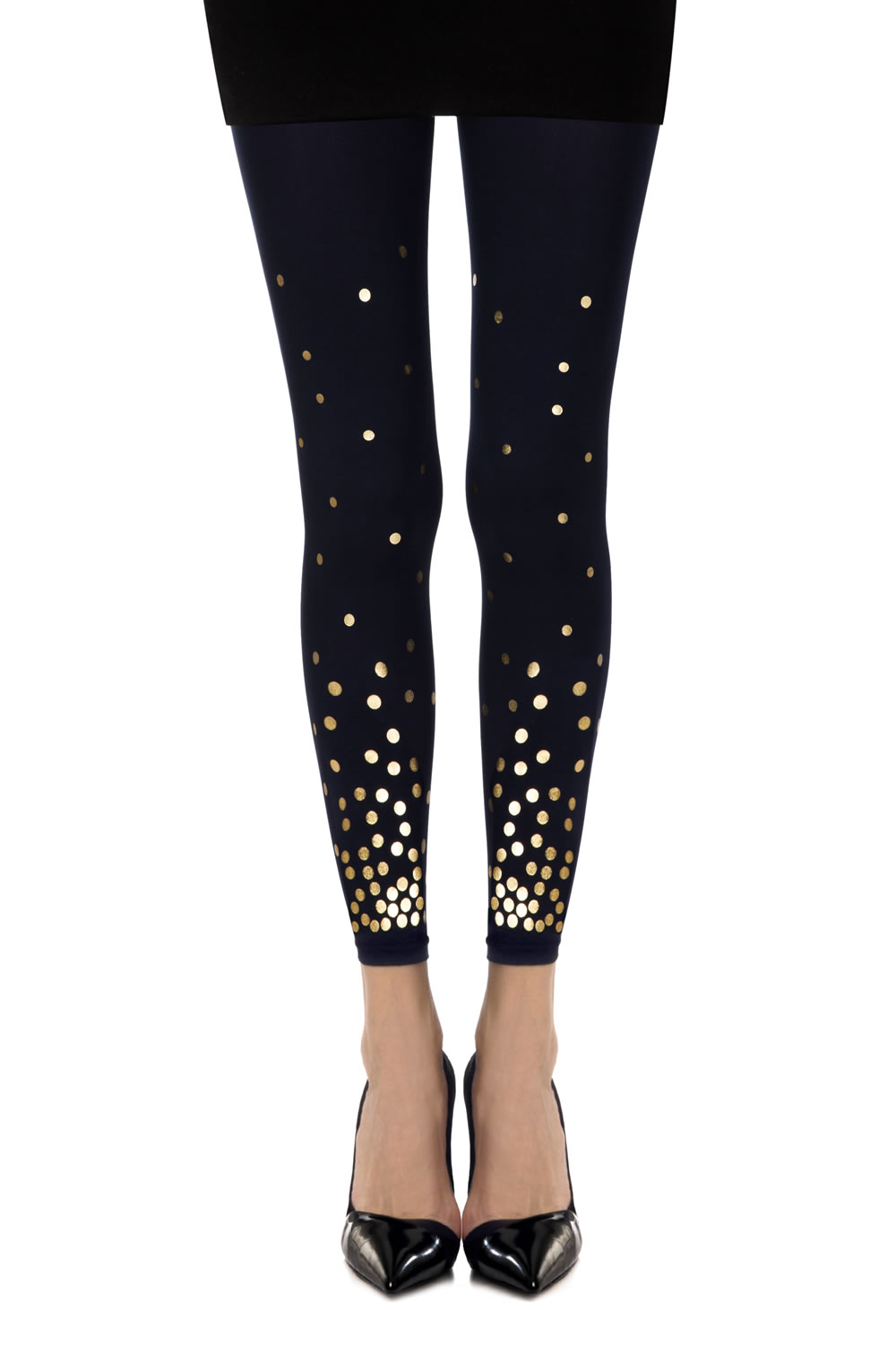 Picture of Zohara "You've Got A Point" Navy Print Footless Tights