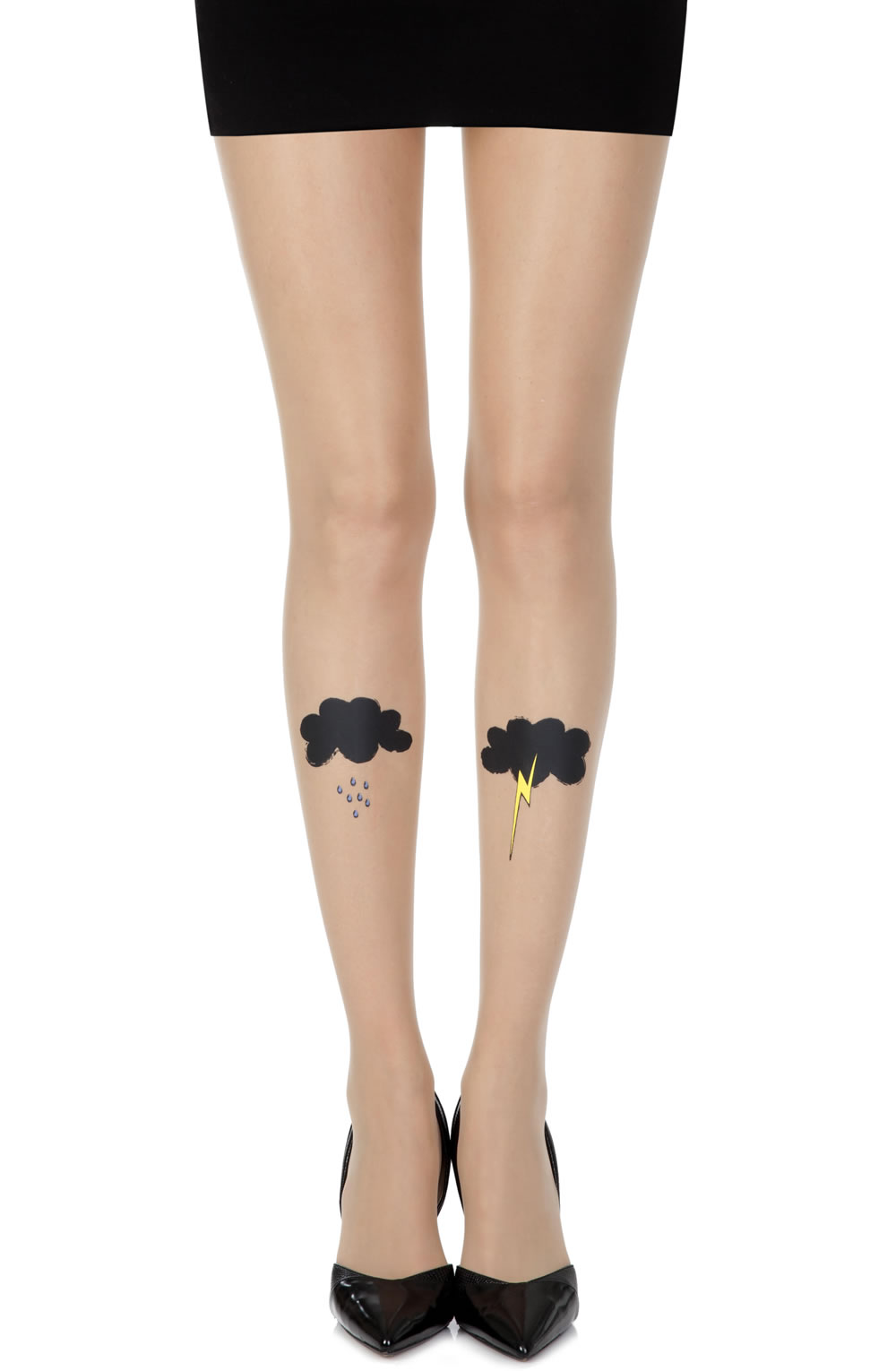 Picture of Zohara "The Perfect Storm" Skin Sheer Print Tights