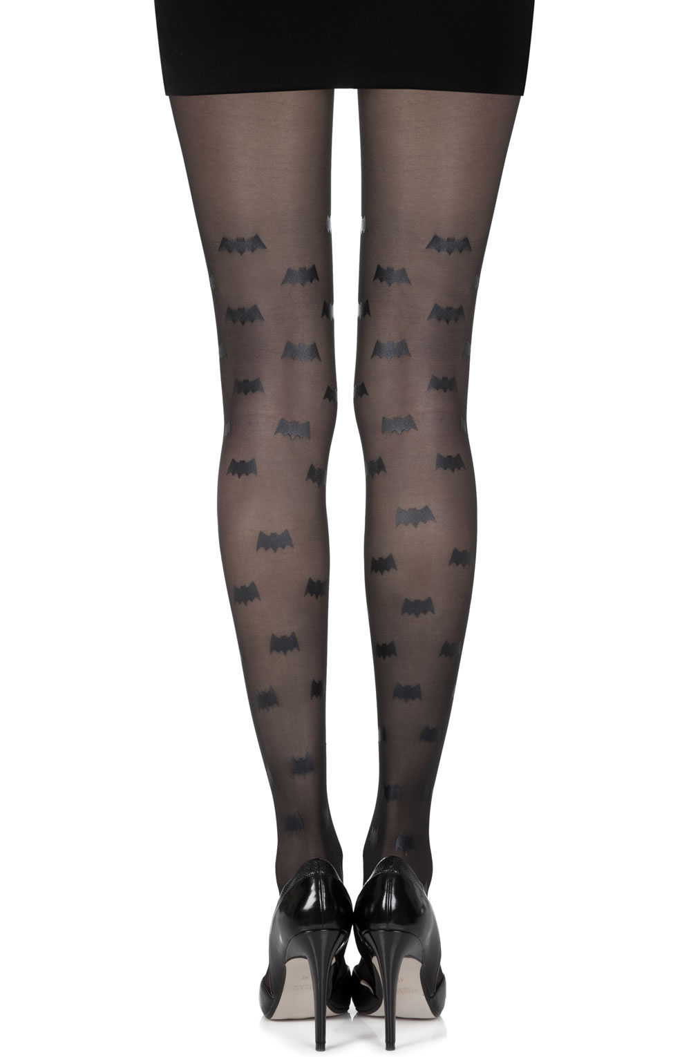 Picture of Zohara "Super Hero" Black Sheer Print Tights