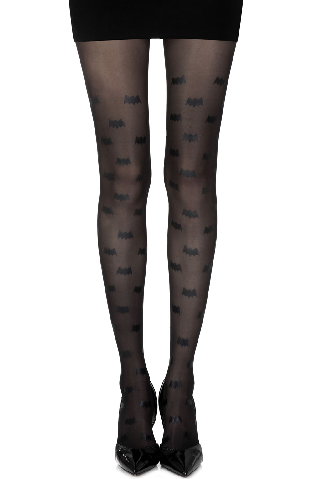 Picture of Zohara "Super Hero" Black Sheer Print Tights