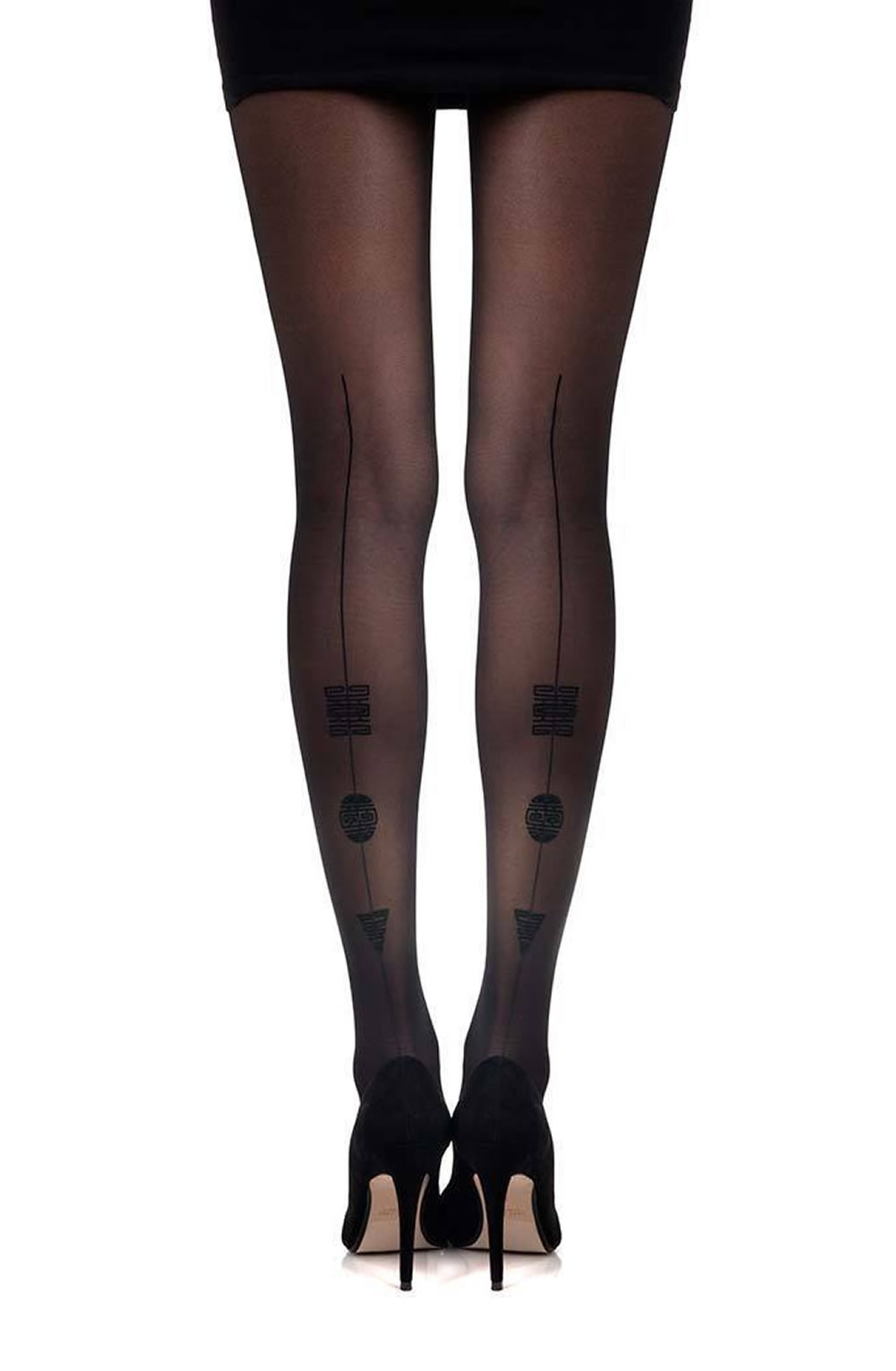 Picture of Zohara Shape it up" Sheer Black Tights"