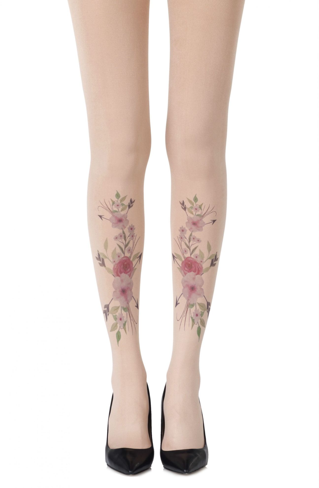 Picture of Zohara "Legs N' Roses" Powder Tights