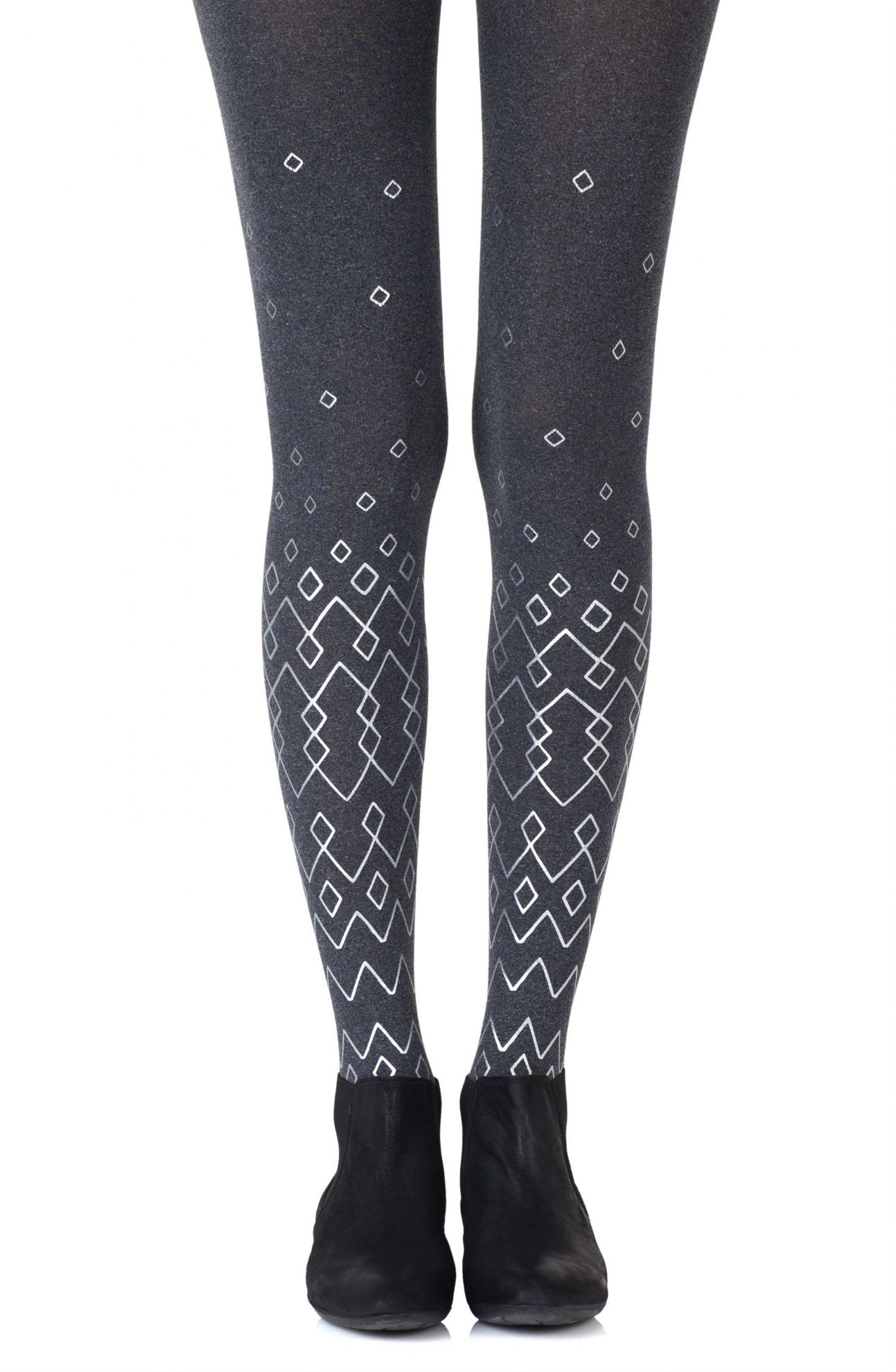 Picture of Zohara "Diamonds Are Forever" Heather Grey Tights