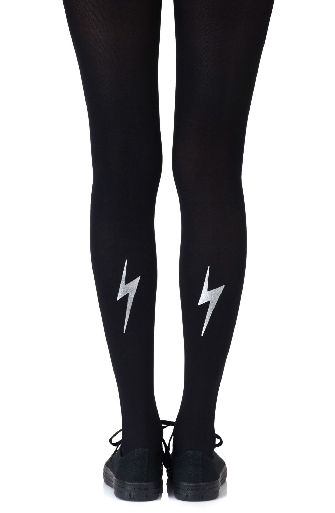 Picture of Zohara "Electric Feel" Silver Print Tights