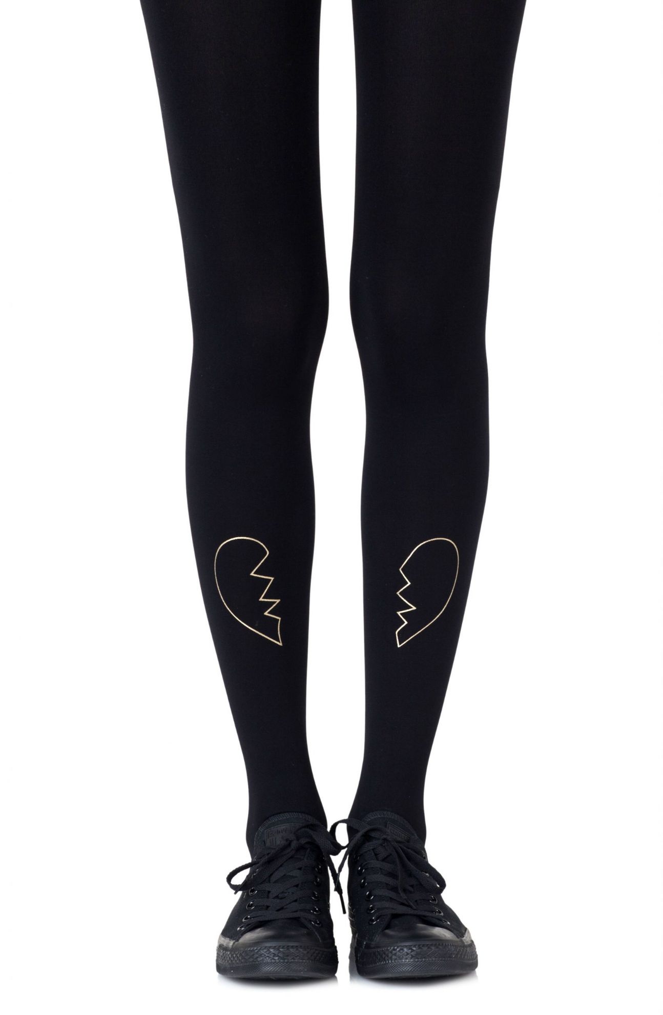 Picture of Zohara "Heartbreaker" Gold Print Tights