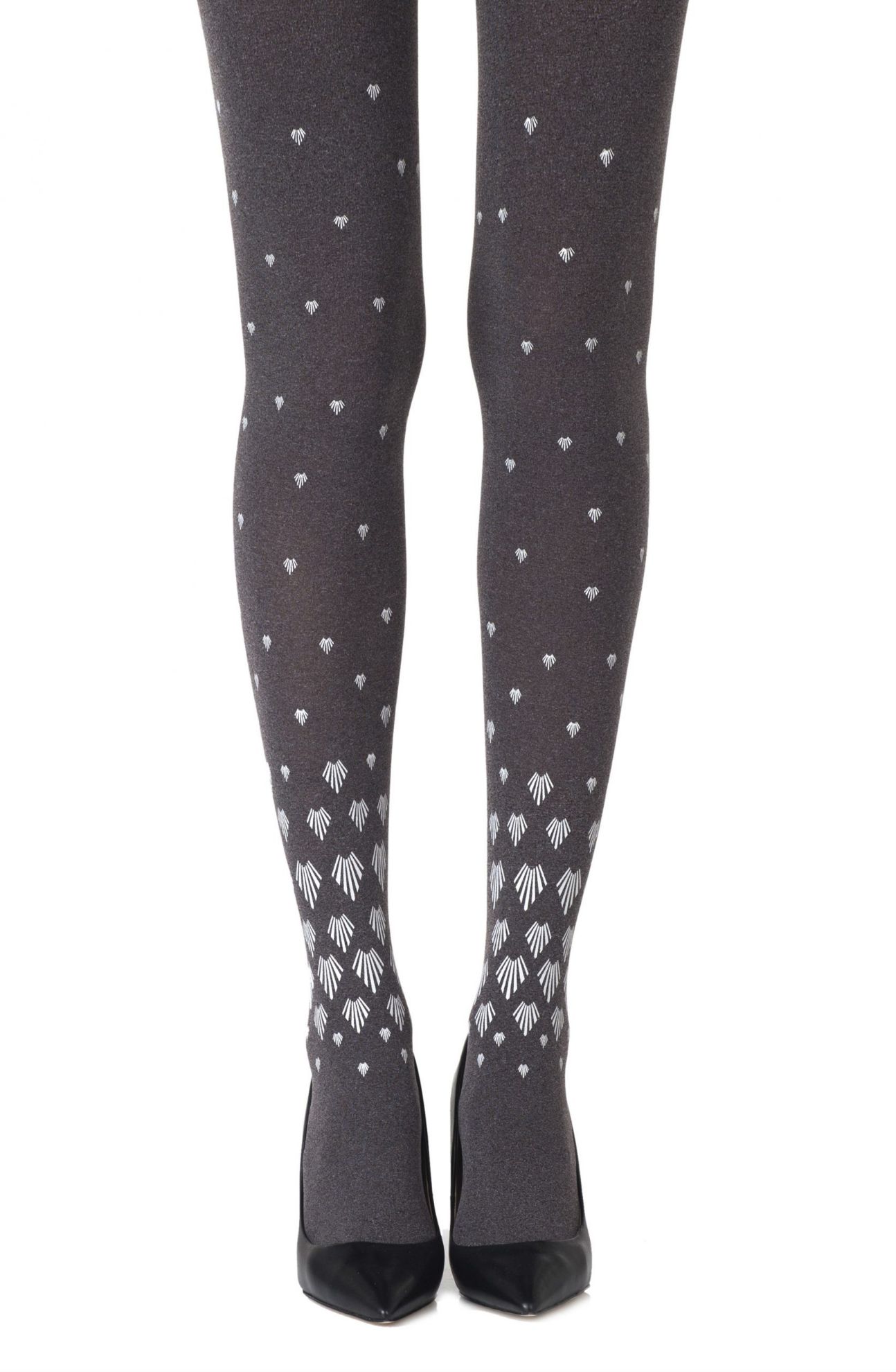 Picture of Zohara "Shell Out" Heather Grey Tights