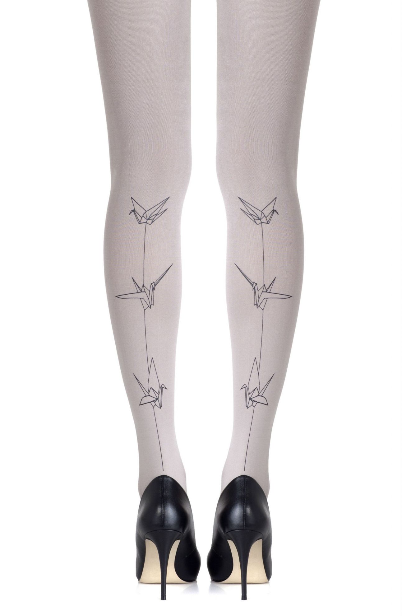 Picture of Zohara "Paper Planes" Light Grey Tights