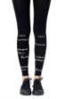 Picture of Zohara "Bucket List" White Print Footless Tights