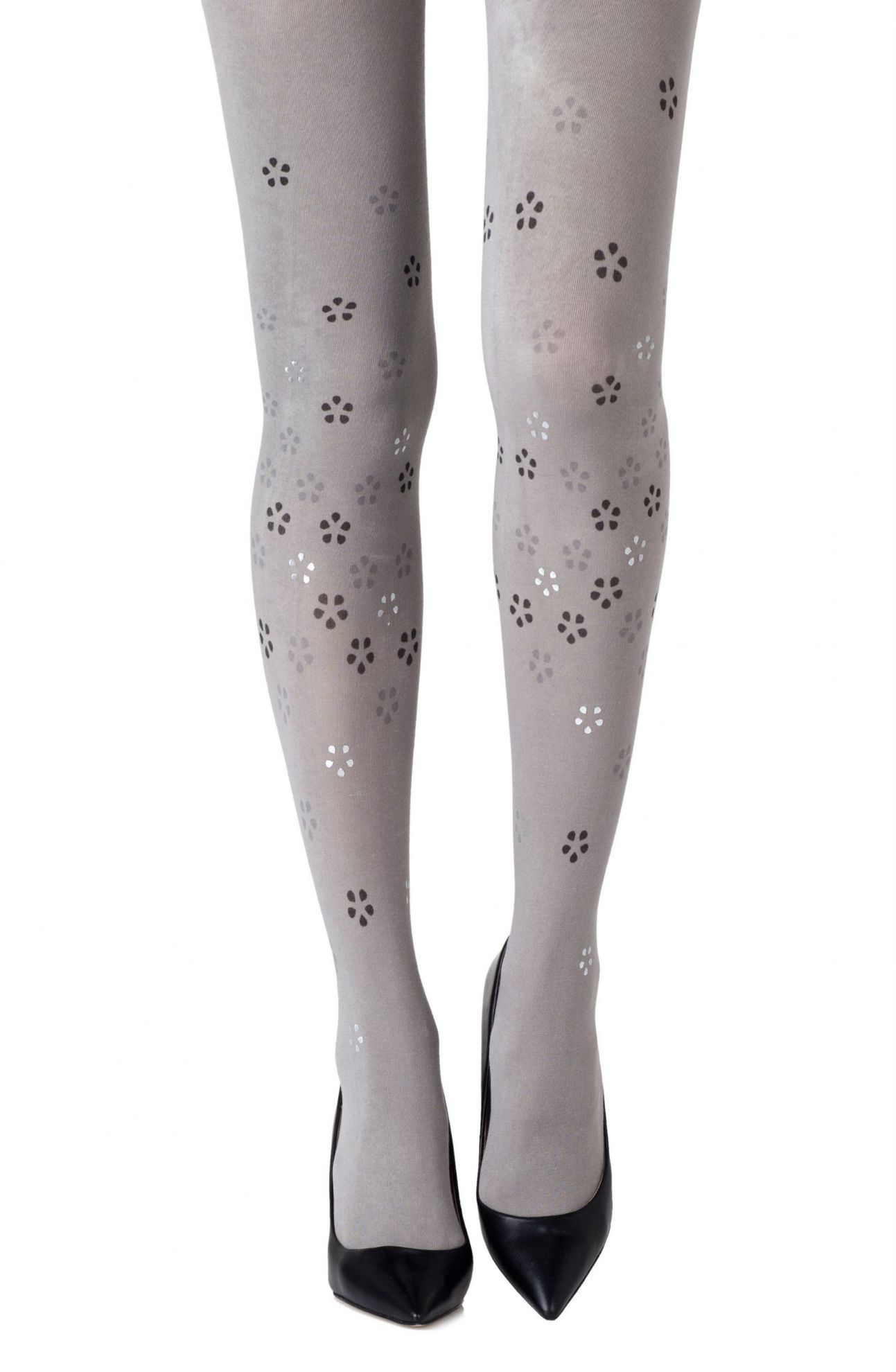 Picture of Zohara "Cherry Blossom Girl" Grey Tights