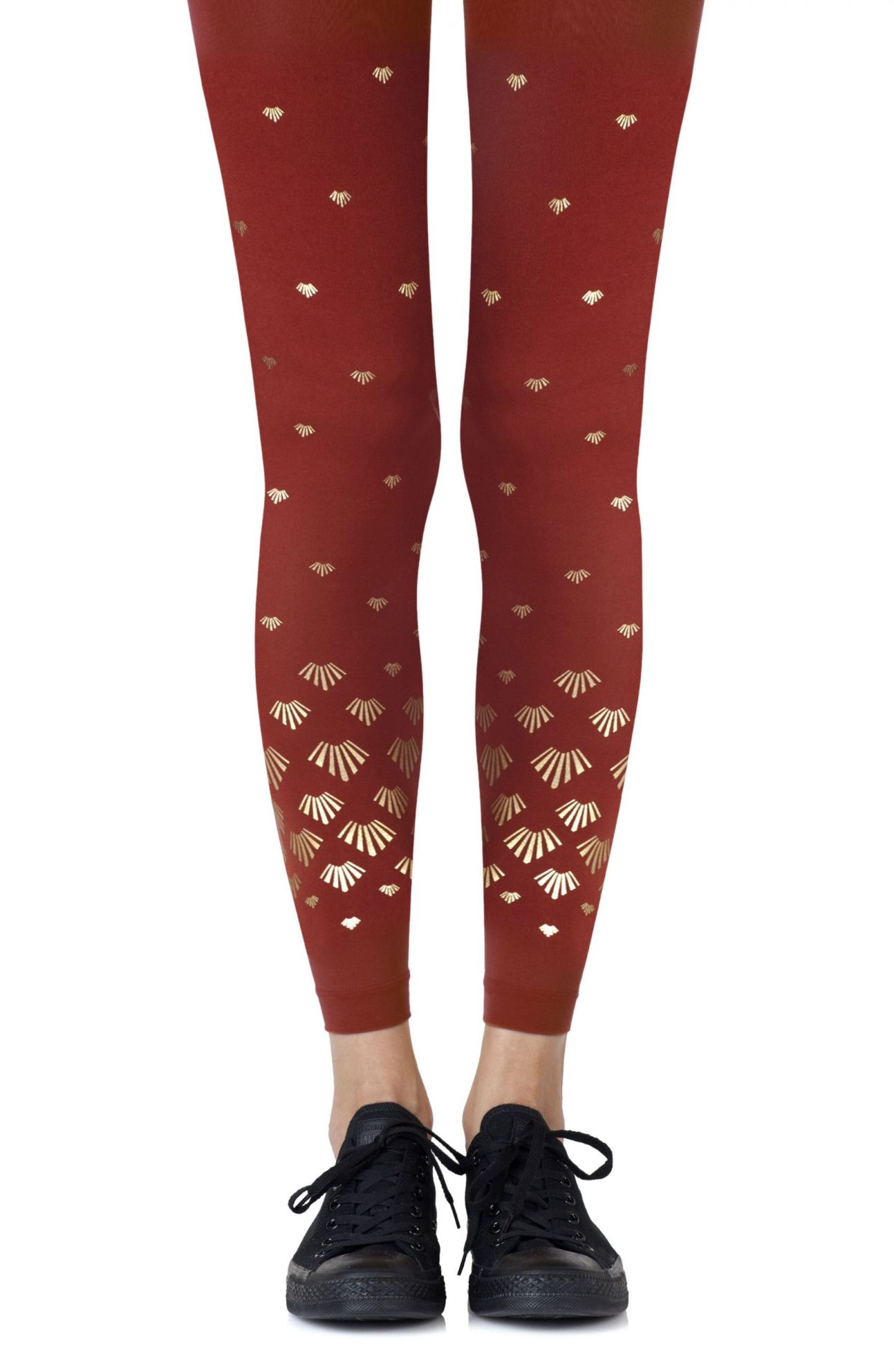 Picture of Zohara "Shell Out" Rust Footless Tights