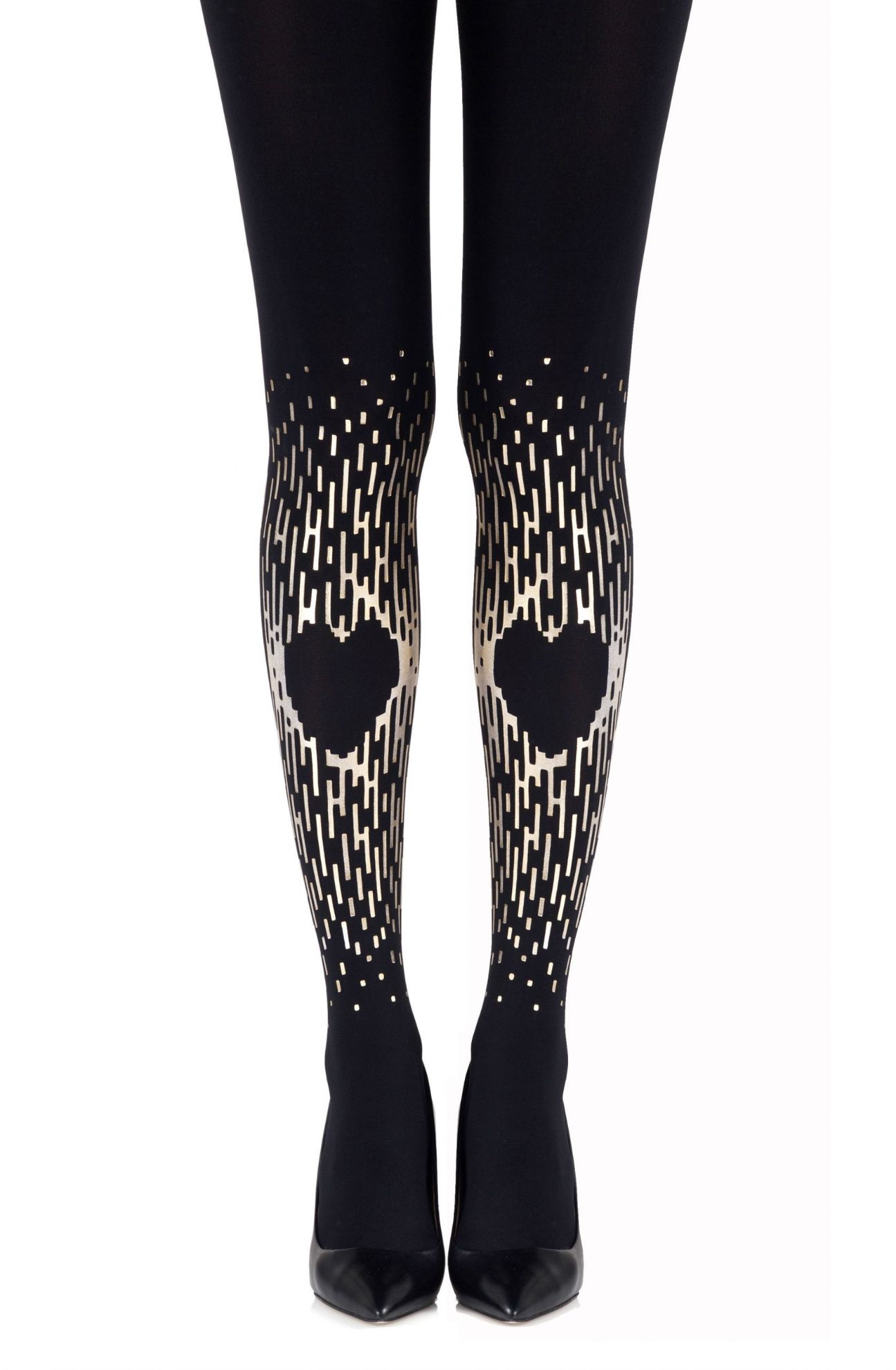 Picture of Zohara "Spread The Love" Gold Print Tights