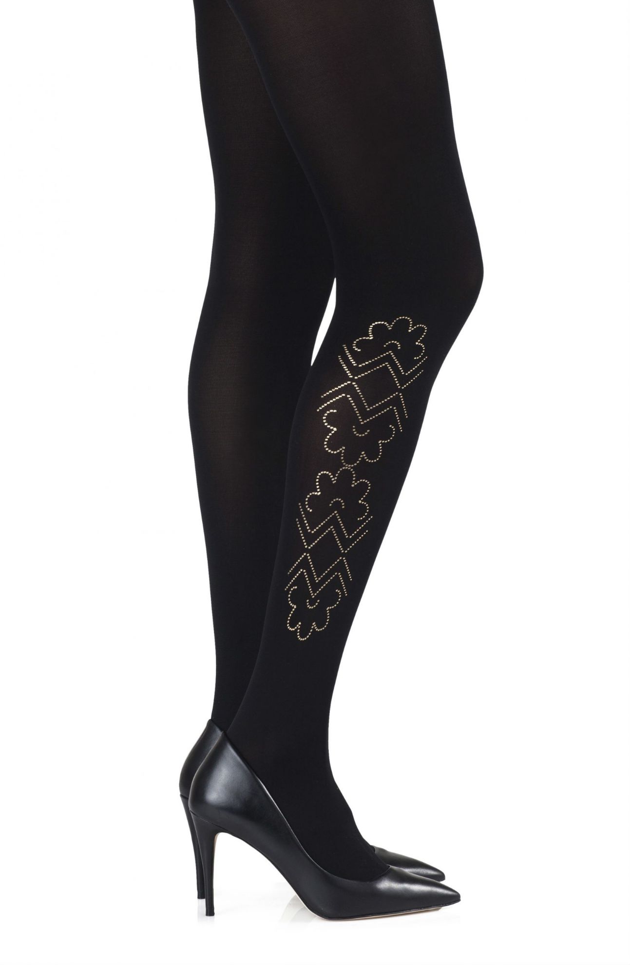 Picture of Zohara "Caught In The Metal" Black Print Tights