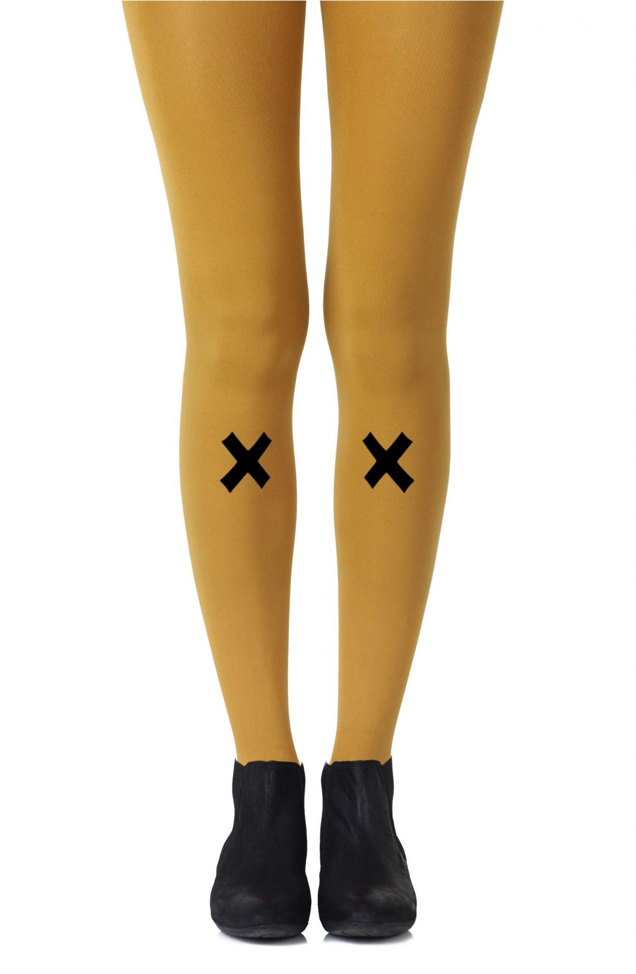 Picture of Zohara "If You Like Piña Coladas" Mustard Print Tights