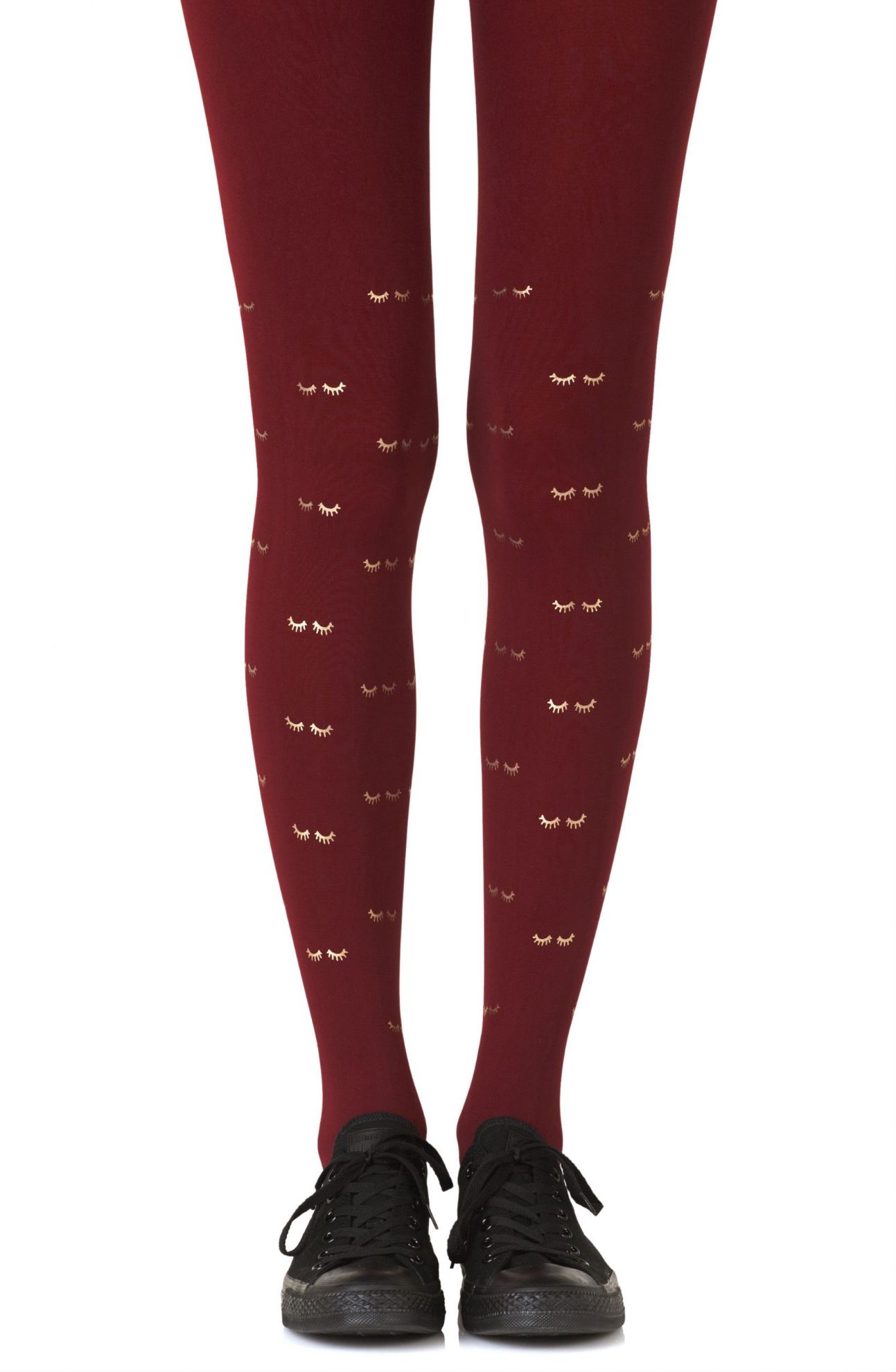 Picture of Zohara "Daydreaming" Burgundy Print Tights