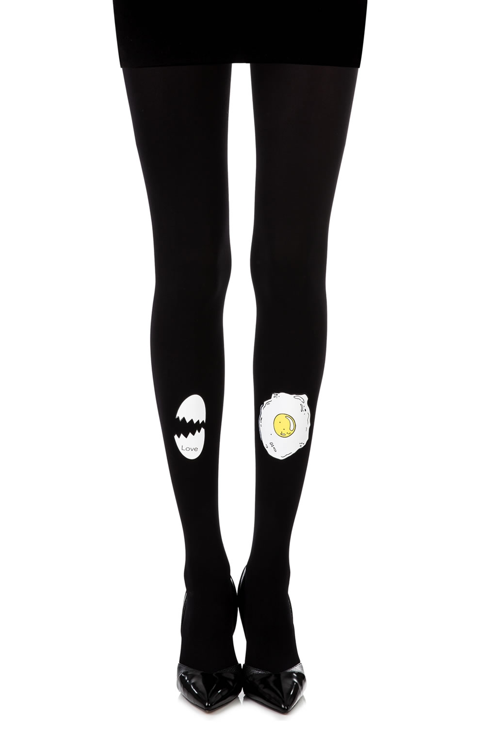 Picture of Zohara "Sunny Side Up" Black Print Tights