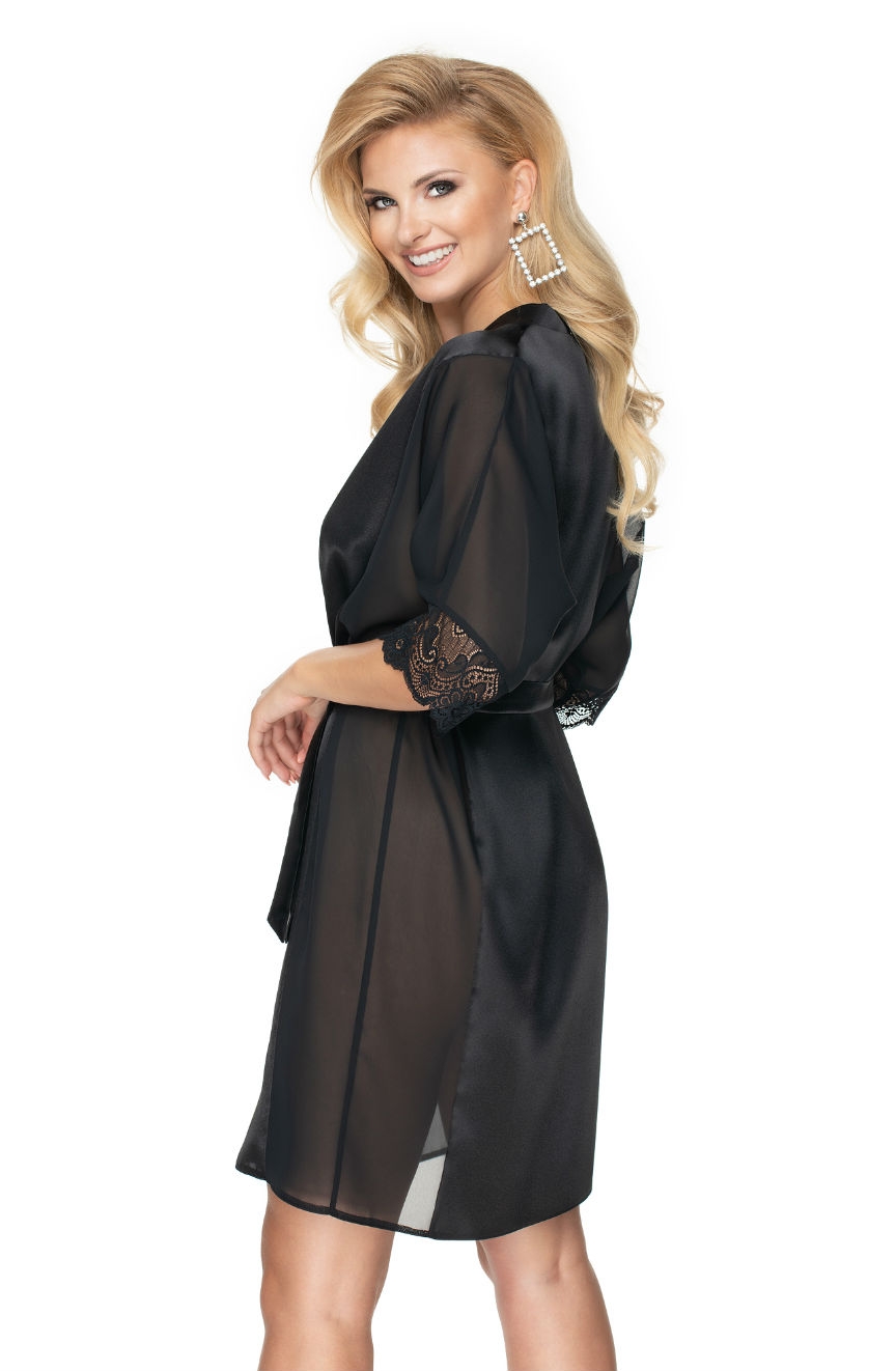 Picture of Irall Sharon Dressing Gown Black