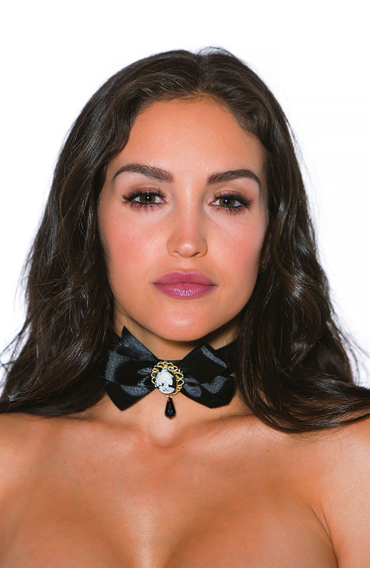 Picture of Choker Ribbon Bow Cameo Black