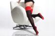 Picture of Coquette Opaque Black Cuban Heel Stockings Red Back Seam